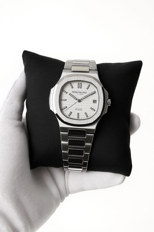 Patek Philippe Silver Classic - White Dial Automatic with Date