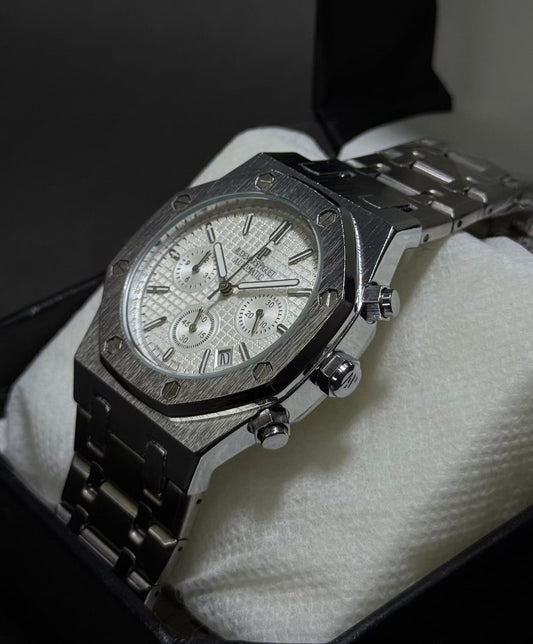 Audemars Piguet White Chronograph Working Watch