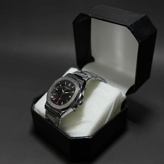 Patek Philippe Silver Classic - Black Dial Automatic with Date