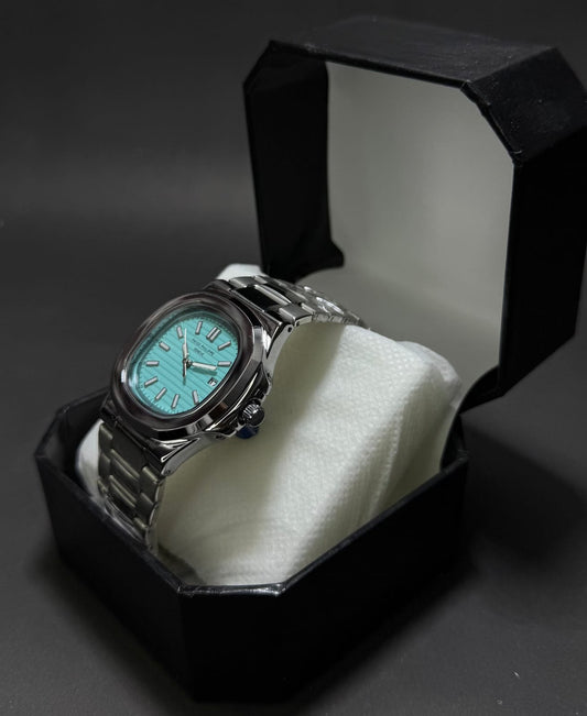 Patek Philippe Silver Classic - Sky Blue Dial Automatic with Date